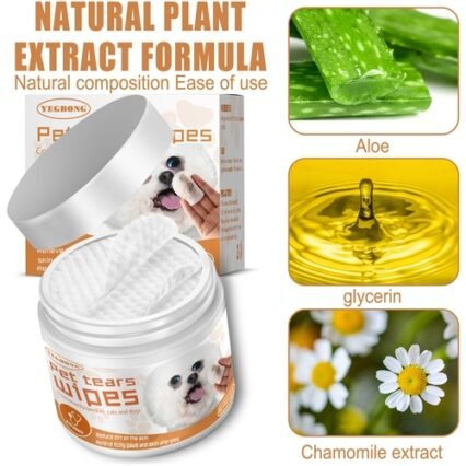 Yegbong Pet Wipes Clean, Dogs And Cats Tear Stains Eye Cleaning Wipe E