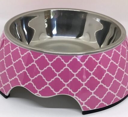 Cutesy Pink Medium Size Dog Bowl