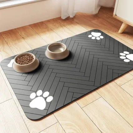 Quick-Dry Pet Feeding Mat – Absorbent & Waterproof Bowl Placemat