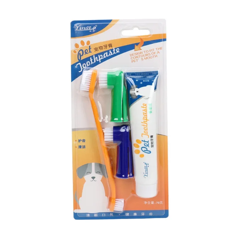 Pet Cleaning Tools Kit Dog Gum Care Products Kit – Plaque & Tartar Reduction Dental Care Set for Dogs - Image 2