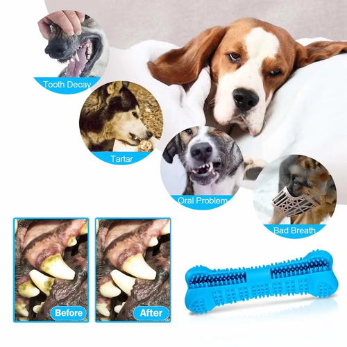 Soft Rubber Dog Toothbrush Stick 360 – Interactive Dental Cleaning Chew Toy for Dogs - Image 4