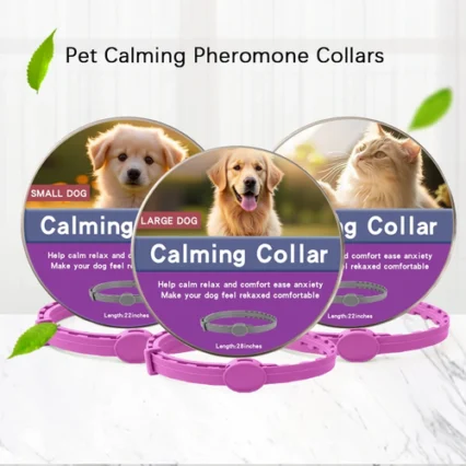 Dog & Cat Calming Collar for Anxiety Relief | Adjustable Waterproof Pet Collar with Natural Essential Oils