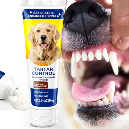Baking Soda Enzyme Dog Toothpaste 60g – Fresh Breath & Tartar Control Dental Care for Dogs