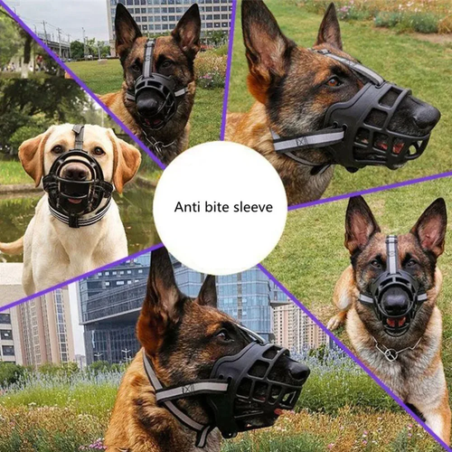 Soft Silicone Pet Dog Muzzle – Breathable Anti-Biting Adjustable Basket Muzzle for Medium & Large Dogs - Image 5