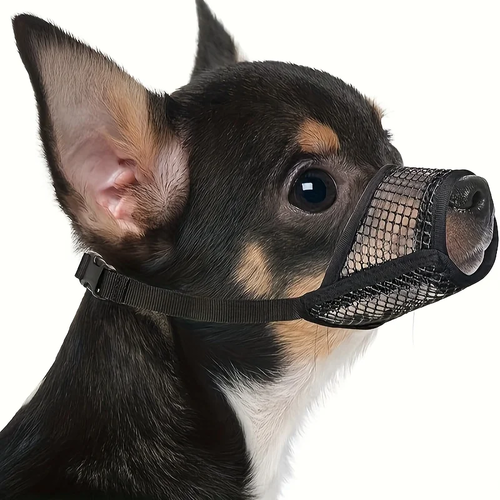 Mesh Muzzle for Short Snout Dogs – Breathable Anti-Biting Muzzle for Small Dogs - Image 2