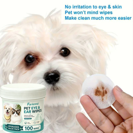 Gentle Pet Eye & Ear Wipes | 100 Count