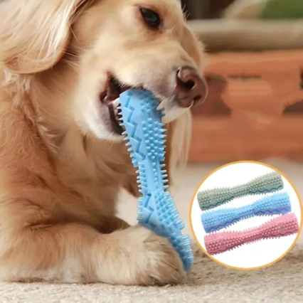 Dental Chew Stick for Dogs | Soft Rubber Toothbrush Toy