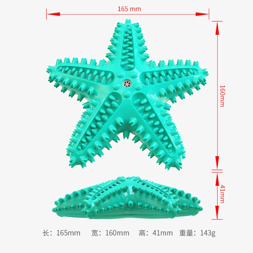Starfish Dog Toothbrush Chew Toy | Interactive Dental Cleaning Toy for Small & Medium Dogs - Image 3