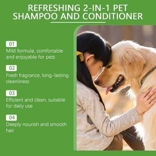 Hypoallergenic 2-in-1 Pet Shampoo & Conditioner | Tear-Free Formula for Dogs & Cats (100ml) - Image 3
