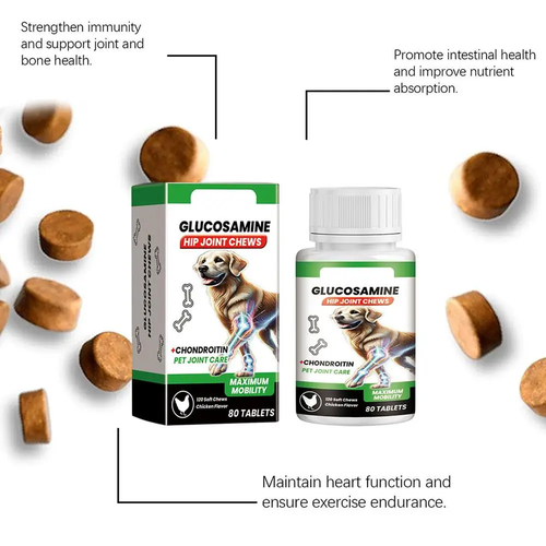 Glucosamine & Chondroitin Joint Support Chews for Dogs | Hip & Mobility Supplement (80 Chews) - Image 4