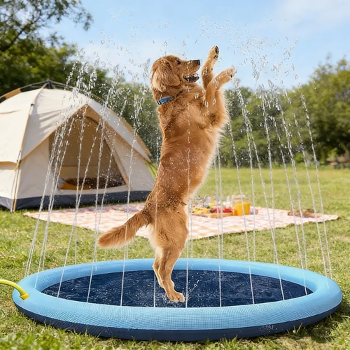 Large Inflatable Dog Pool – Outdoor Pet Swimming & Cooling Pool