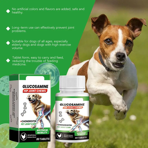 Glucosamine & Chondroitin Joint Support Chews for Dogs | Hip & Mobility Supplement (80 Chews) - Image 5