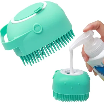 2 in 1 Pet Shampoo Brush and Massage Grooming Brush for Dogs & Cats 80ml