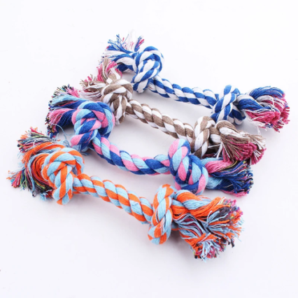 Cotton Rope Dog Chew Toy | Double Knot Teeth Cleaning Toy for Dogs