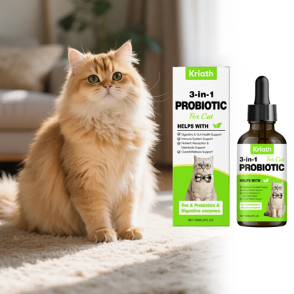 3-in-1 Cat Probiotic Drops | Digestive & Immune Support for Cats