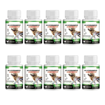 Glucosamine & Chondroitin Joint Support Chews for Dogs | Hip & Mobility Supplement (80 Chews)