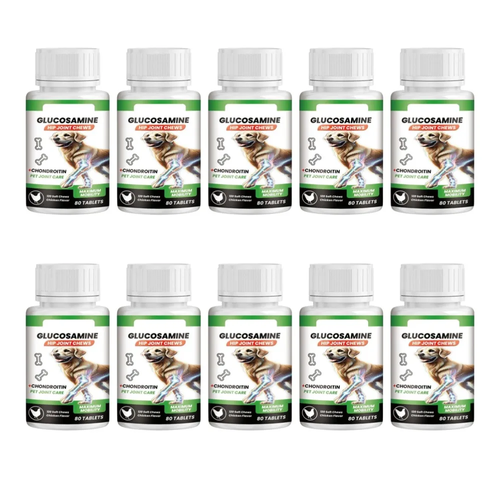Glucosamine & Chondroitin Joint Support Chews for Dogs | Hip & Mobility Supplement (80 Chews)