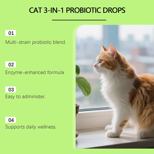 3-in-1 Cat Probiotic Drops | Digestive & Immune Support for Cats - Image 3