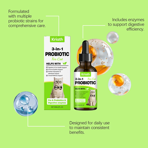 3-in-1 Cat Probiotic Drops | Digestive & Immune Support for Cats - Image 6