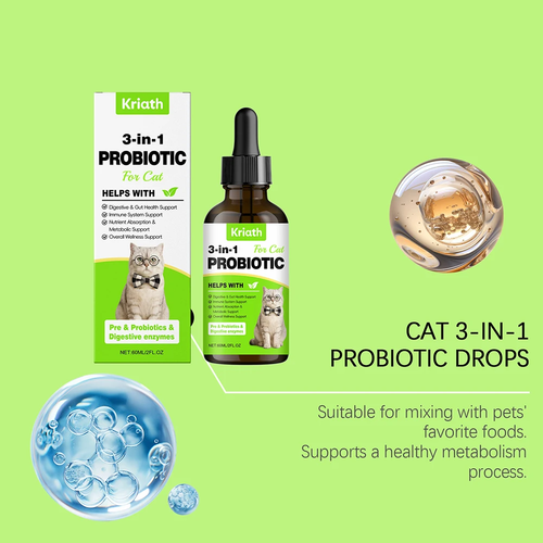 3-in-1 Cat Probiotic Drops | Digestive & Immune Support for Cats - Image 4