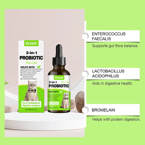 3-in-1 Cat Probiotic Drops | Digestive & Immune Support for Cats - Image 5