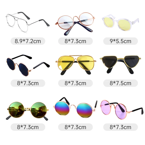 Vintage Round Pet Glasses | Stylish Photo Prop for Dogs & Cats - Image 6