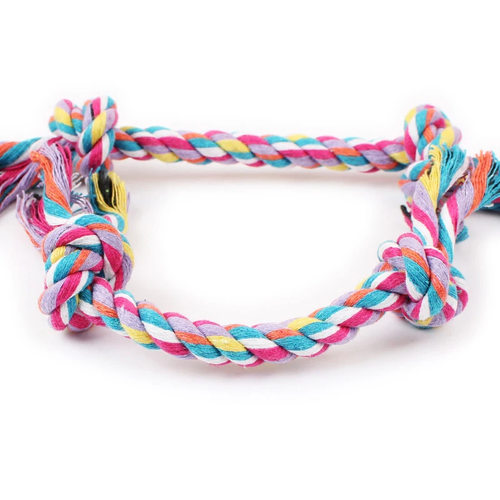 Cotton Rope Dog Chew Toy | Double Knot Teeth Cleaning Toy for Dogs - Image 3