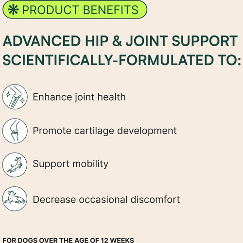 Advanced Hip and Joint Supplement for Dogs with Glucosamine, Omega 3 and MSM - Image 3