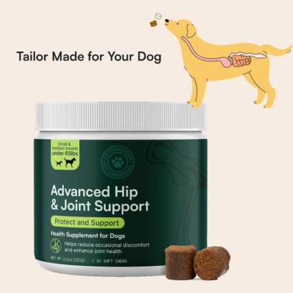 Advanced Hip and Joint Supplement for Dogs with Glucosamine, Omega 3 and MSM